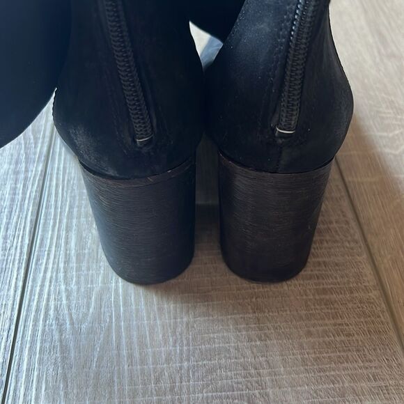Free People Ellie Block Heel Boot Black Suede US 7 - Picture 4 of 14